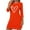 Orange, variant on LIaqionyy Women's Nightgown Soft Sleep Shirt 3/4 Sleeve Crew Neck Casual Pajama Dress Nightshirt Sleepwear