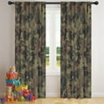 thumbnail image 5 of Blackout Kids Curtains,Brown Green Camo Classic Pattern Childrens Insulated Curtains Set Of 2,Bedroom Essentials,Toddler Room Decor 42"x84", 5 of 5