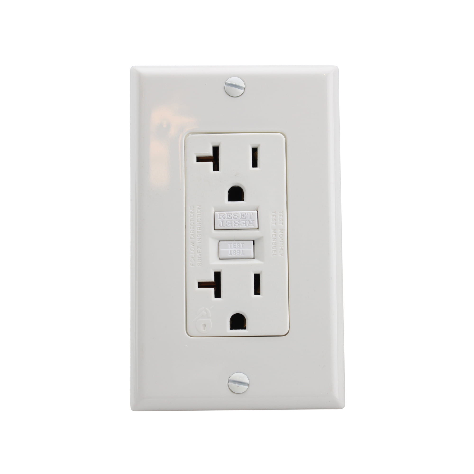 Leviton 8899W GFCI Receptacle 20A 125V SmartLock Outlet, White