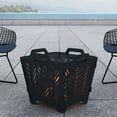 thumbnail image 5 of Four Seasons Courtyard Portable 19 Inch Flat Square Steel Fire Pit, Black, 5 of 5