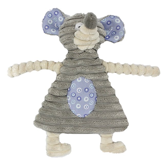 Dog Corduroy Toy Stuffed - Rabbit Mouse Soft Puppy Squeaky Toy Pet Teething Toy