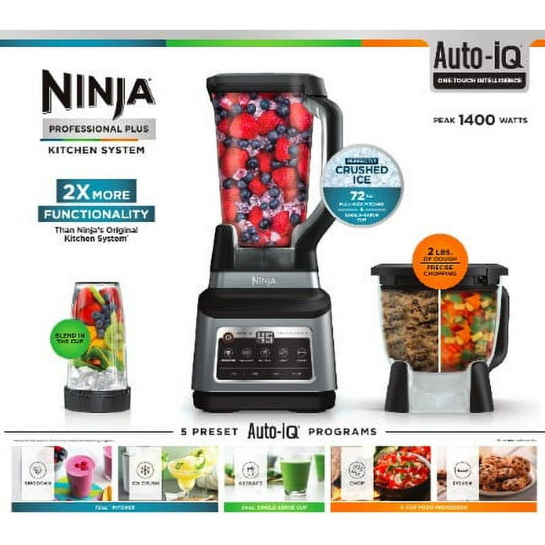 NINJA Professional Plus 72 oz. 5-Speed Black Blender with 8-Cup Food  Processor BN801 - The Home Depot
