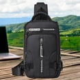 thumbnail image 1 of Bolso bandolera Bolsa de almacenamiento Correa de hombro ajustable Bolsa de pecho impermeable informal Negro, 1 of 8