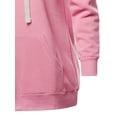 thumbnail image 4 of A2Y Women's Relax Fit Long Sleeve Kangaroo Pockets Hoodie Sweatshirts Dark Pink 1XL, 4 of 6