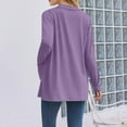 thumbnail image 4 of Uqiangy Pull Over Sweaters Womens Short Cardigans For Women Ladies Sweaters Crochet Tops For Women Women'S Long Sleeve Soft Chunky Knit Sweater Open Front Cardigans Purple M, 4 of 7