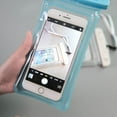 thumbnail image 4 of Waterproof Cell Phone Pouch Universal Dry Bag Case 2-Pack Blue White, 4 of 5