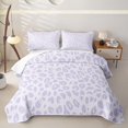 thumbnail image 2 of Erosebridal Purple Cheetah Print Twin Quilt Set for Boys Girls, Cute Animal Twin Coverlet Set, 2pcs, 2 of 7