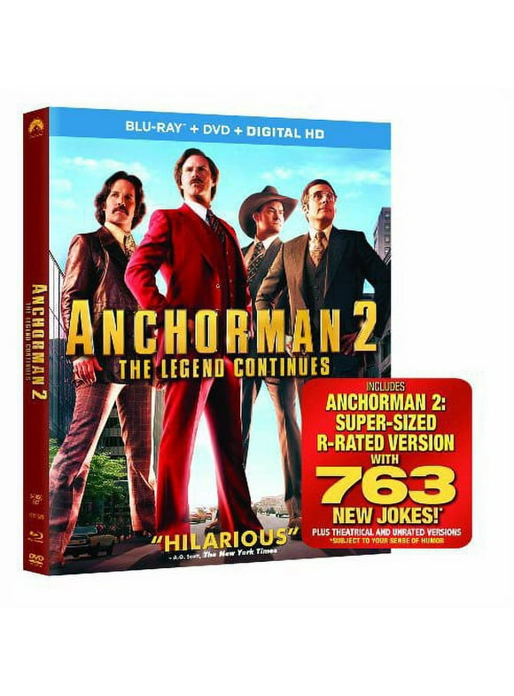 Anchorman 2: The Legend Continues (Blu-ray + DVD + Digital Copy), Paramount, Comedy