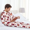 thumbnail image 6 of Sikiie Cartoon Hedgehogs Mens Pajama Set, Soft Warm Long Sleeve Sleepwear, Cozy Button-Down Pjs for Men-XX-Large, 6 of 7