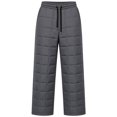 thumbnail image 6 of Women's Warm Insulated Quilted Winter Pants Fleece Lined Water Resistant Snow Pants Elastic High Waist with Pockets Outdoor Hiking Ski Bottoms Gray, 6 of 8