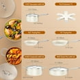 thumbnail image 2 of Ceramic Pots and Pans Set, Non Stick Cookware Sets 11 Pcs Non Toxic Cookware, Induction Cooking Pan Set, Cream White, 2 of 8
