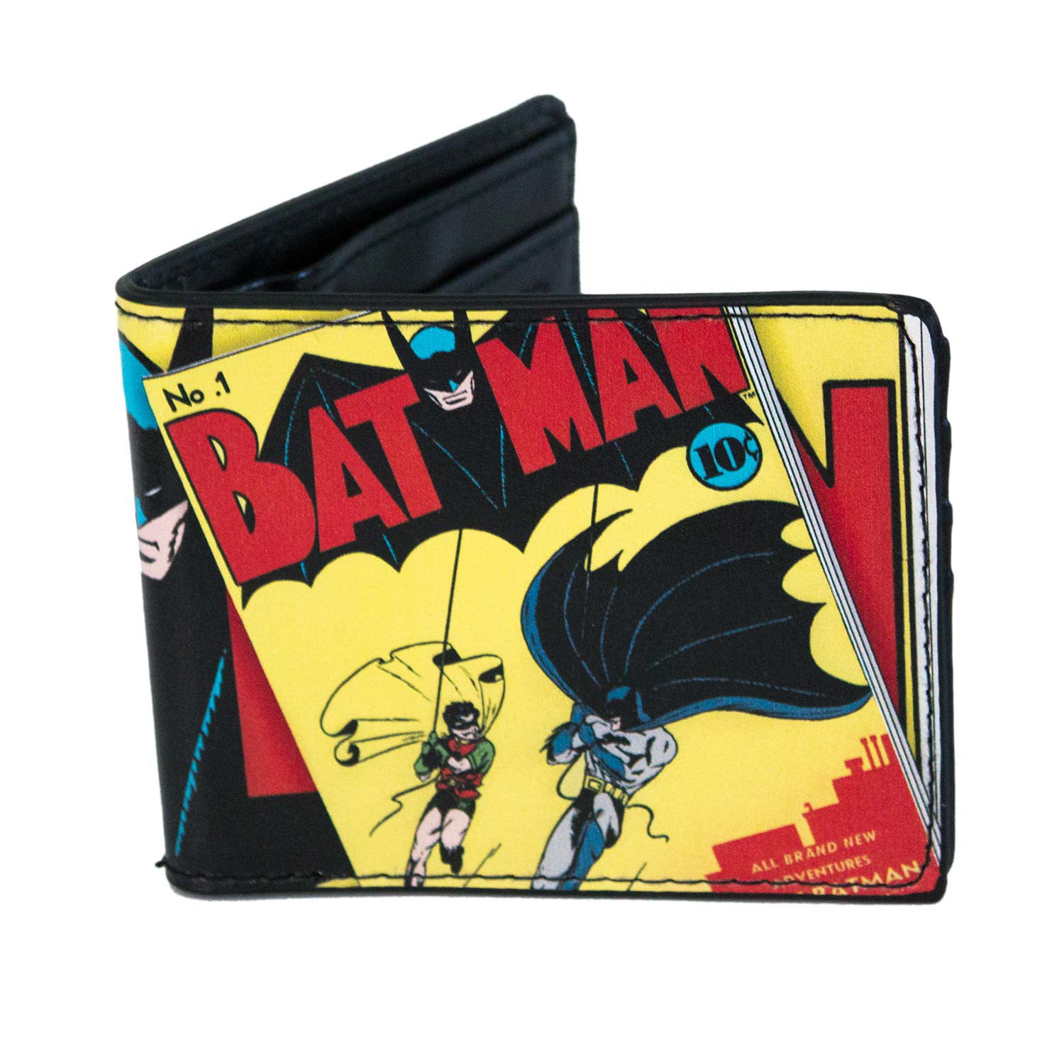DC COMICS BATMAN & CATWOMAN COLLAGE BI-FOLD WALLET NEW 
