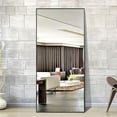 thumbnail image 2 of 71"x32" Black Modern Full Length Mirror, 2 of 8