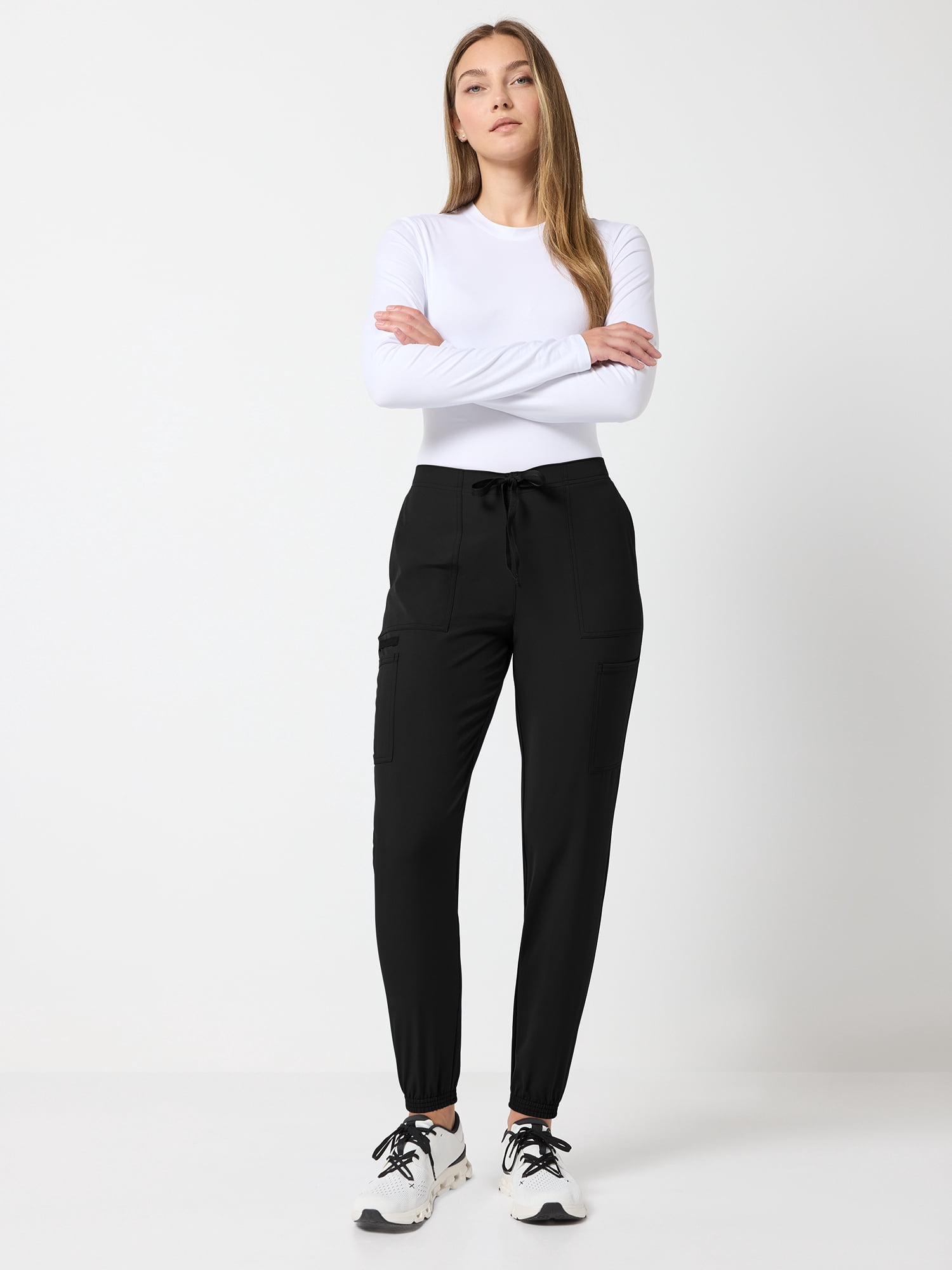 Scrubstar Core Essentials Women’s Drawstring Cargo Jogger Scrub Pant, Sizes XS–3XL