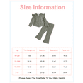thumbnail image 2 of 6 Months Baby Girls Clothes 12 Months Girls 2PCS Fall Winter Outfits Set Solid Color Infant Girls Long Sleeve Top Pants Set Green, 2 of 8