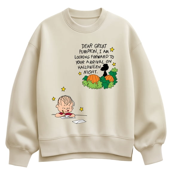 Peanuts - Linus Great Pumpkin - Women's Oversized Fleece Crew Sweatshirt