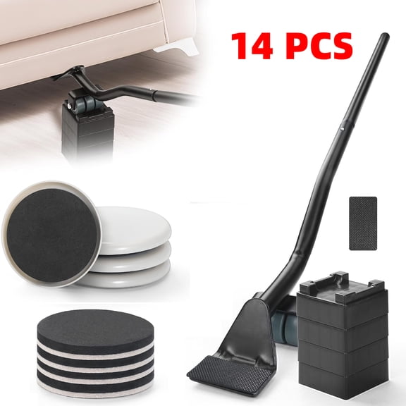 Furniture Lifter Tool 8-Pack of 3.5" Sliders, Reusable Moving Pads, Floor Protectors for Carpet