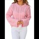 thumbnail image 3 of Suéteres de Mujer de Punto con Cuello Redondo, Informales, de Larga, Estilo Túnica de Otoño. Rosa XL, 3 of 10