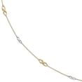thumbnail image 1 of Leslie's Real 10kt Two-tone Polished with 1in ext. Anklet; 9 inch; Lobster (Fancy) Clasp; for Adults and Teens; for Women and Men, 1 of 1