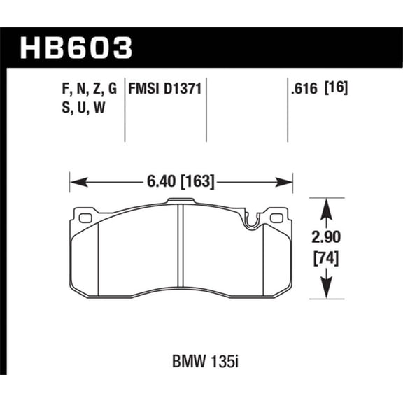 Hawk BMW 135i HP Street Front Brake Pads
