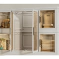 thumbnail image 4 of Portable Wardrobe Closet Storage Organizer for Clothes, Plastic Wardrobe with 12 Magnetic Transparent Door & 2 Hanging Rod, Baby Wardrobe Storage Cabinet, for Living Room, Bedroom, White, 4 of 7