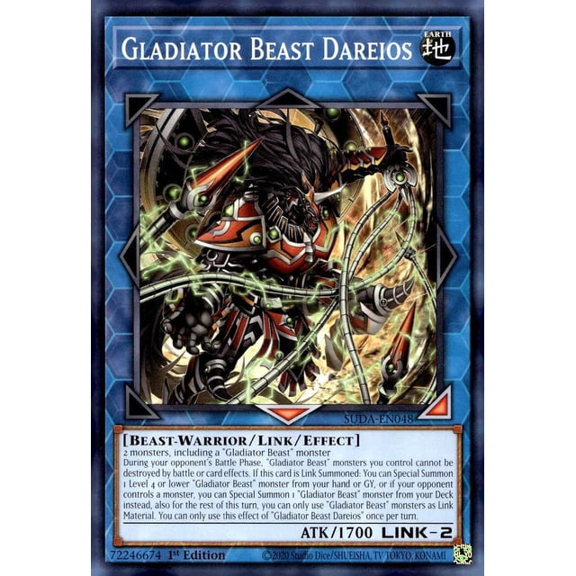 Carta Yu-Gi-Oh! Gladiator Beast Dareios SUDA-EN048