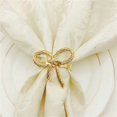 thumbnail image 3 of 48 Piezas Anillo de Servilleta de Oro Simple Mariposa Pajarita Servilleta Hebilla Hotel Restaurante, 3 of 5