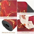 thumbnail image 6 of FREEAMG Marble Mysterious Red Style Long Trivet Table Runner Non-Slip Heat Resistant Table Protector Waterproof Easy to Clean Hot Pads Pot Holder Table Mats, 6 of 7