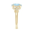 thumbnail image 3 of Angara Natural 2.2 Ct. Aquamarine with Diamond Classic Ring in 14K Yellow Gold for Women (Ring Size: 12), 3 of 9