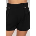 thumbnail image 4 of Button Tab High Rise Paperbag Shorts, 4 of 5