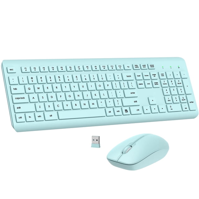 Teclado y Mouse Inalámbricos EDJO Ergónomicos Silenciosos de Tamaño Completo