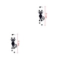 thumbnail image 2 of ZheElen Cat Light Switch Sticker Decal Vinyl Art Wall Sticker Lightswitch Black Kitten 1pcs #5 2Set, 2 of 6