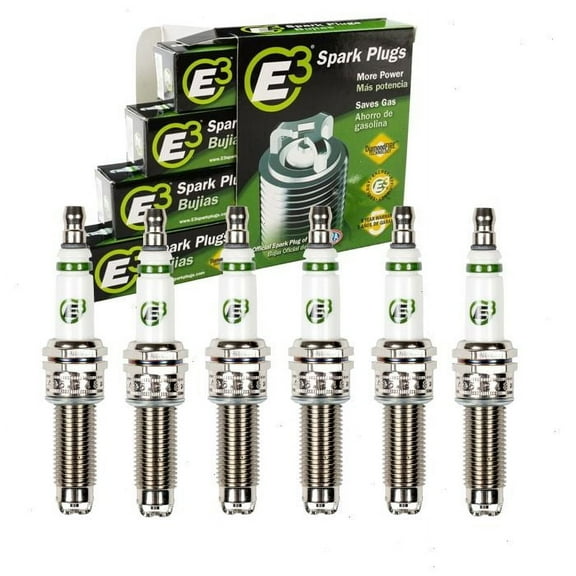 6 pc E3 Spark Plugs compatible with Honda Ridgeline 3.5L V6 2009-2022