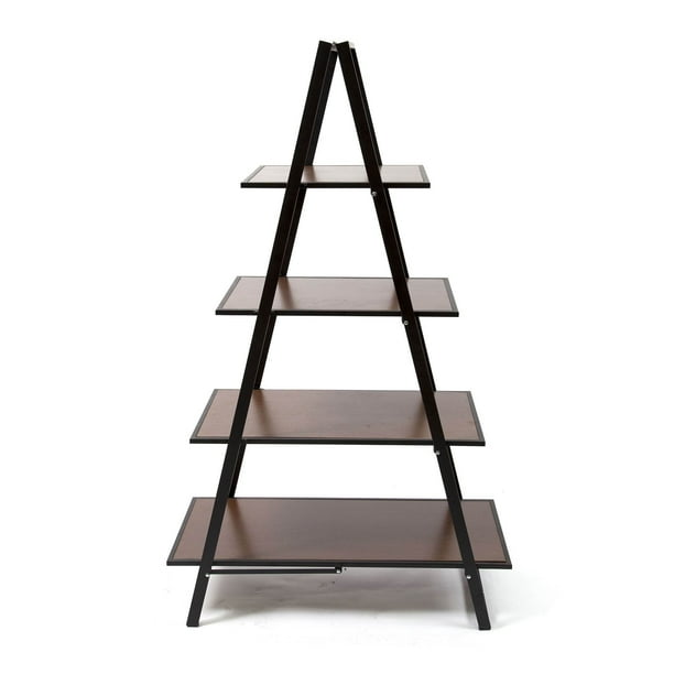 Origami Foldable 4 Shelf Steel A Frame Decorative Freestanding Shelf