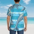 thumbnail image 6 of Kll Men'S Hawaiian Shirt Short Sleeve Button Down Beach Shirts-Dolphin, 6 of 8