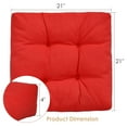 thumbnail image 2 of Gymax Ensemble de 2 Coussins de Siège Carrés pour Chaise, Imperméables, Intérieur Extérieur, Rouge, 2 of 7