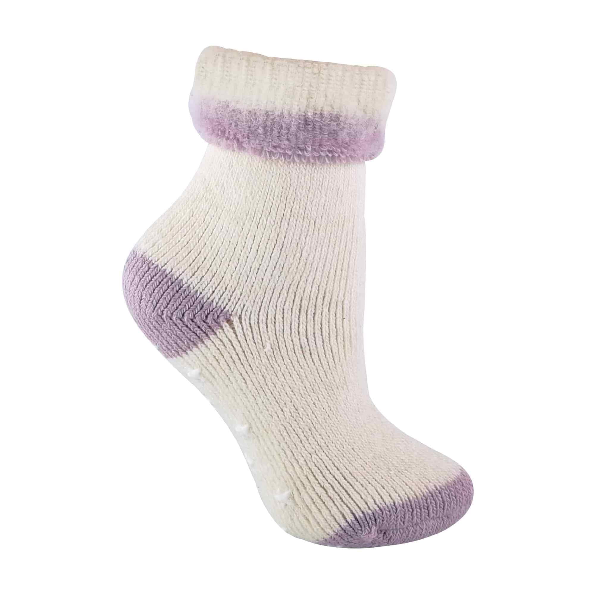 Sock Snob Ladies Alpaca Wool Blend Thermal Slipper Bed Socks with Grippers