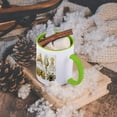 thumbnail image 5 of 3dRose, Picture Of 1800 Drawing Of Famous Biologist Squids, 15oz Two-Tone Green Mug, 5 of 7