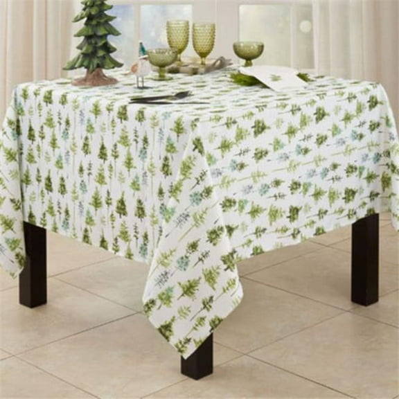 70 x 70 in. Forest Trees Design Tablecloth, Green