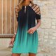 thumbnail image 2 of Vestido halter de metal con hombros descubiertos estampado de manga corta de moda sexy para mujer Fridja  qw1664, 2 of 5