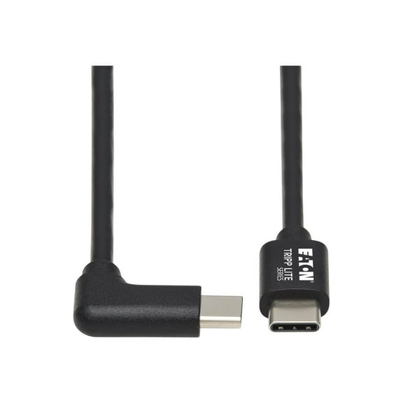 Tripp Lite USB C Charging Cable USB 2.0 M/M 60W PD Charging Right-Angle 1M (U040-01M-C-RA)