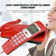 thumbnail image 2 of Landline Telephone, Crystal Button Corded Phone with FSK/DTMF Caller ID Wall Mount Function for Home, 2 of 5