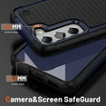 thumbnail image 4 of ELEHOLD for Samsung Galaxy S21 Ultra 5G 2021 Fit Case, Military-Grade Dual Layer Raised Frame Screen & Camera Lens Protective Armor Hybrid PC+TPU Anti-Drop Shockproof Slim Rugged Case,Navyblue, 4 of 8