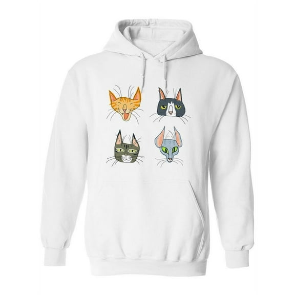 Funny Cats. Hoodie Women -Image by Shutterstock, Female 3X-Large