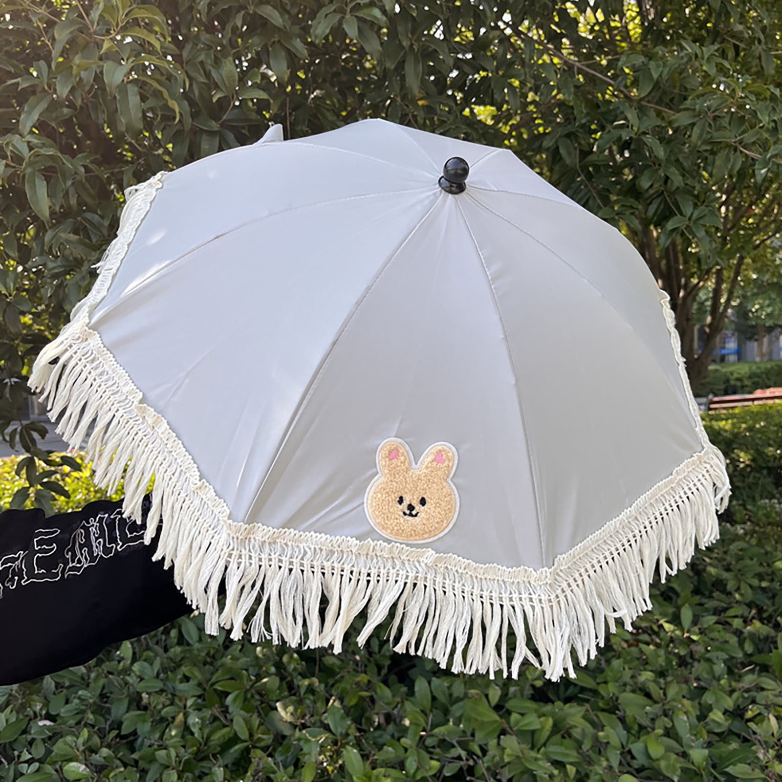 ​Stroller Parasol Umbrella Clamp-On Adjustable Sun Shade UV Protection Umbrella For Trolley Wheelchair Travel Foldable Portable Umbrella Shield 30 Inch