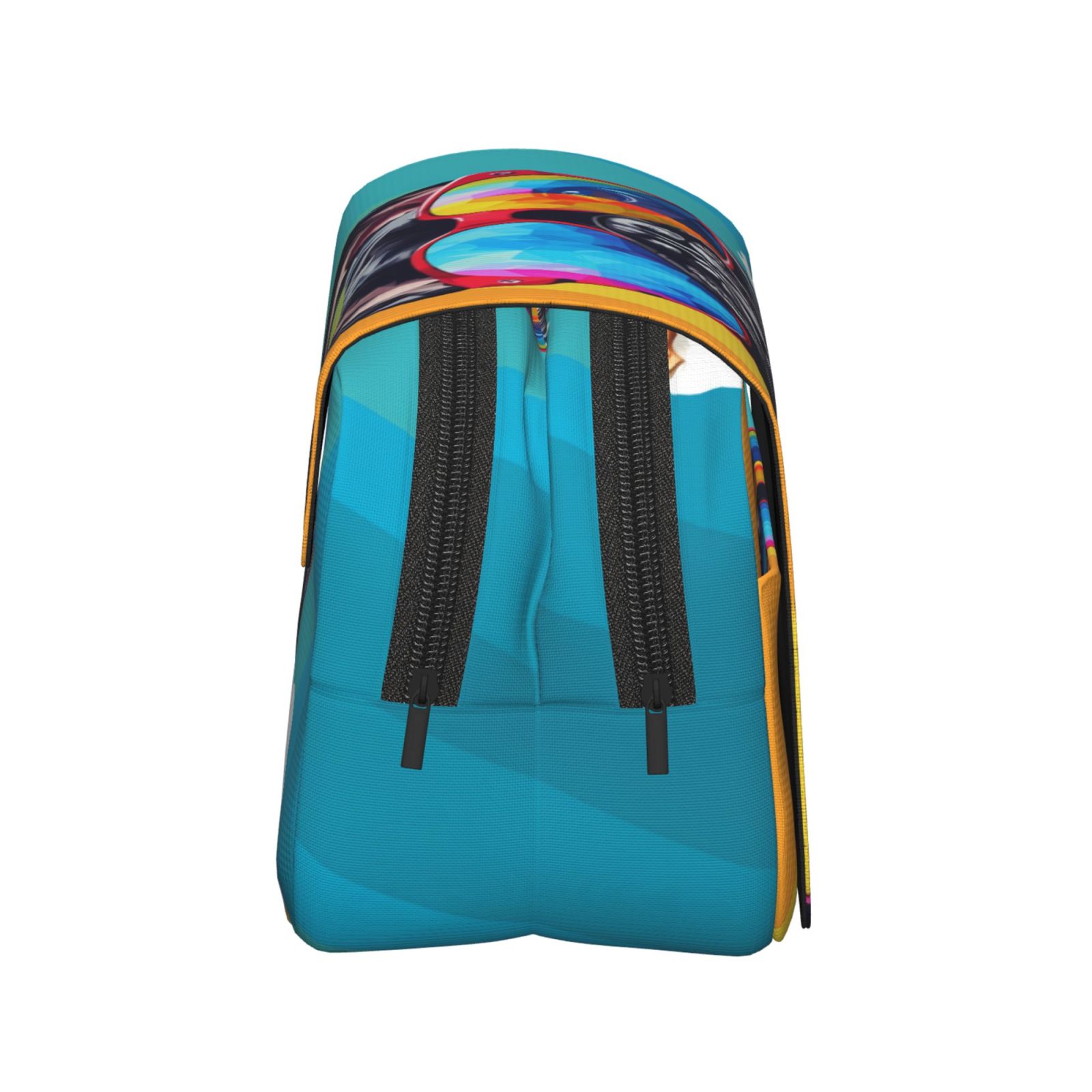 Rateoe Rainbow Bulldog Sunglasses Pattern Double Clamshell Pen Case, Storage Organizer with Two Zipper Compartments– Holds Up to 50 Pencils & Pens