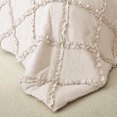 thumbnail image 4 of BedDecor 3 PC Luxury Diamond Ruffle "Ivory, King/Cal King" 800 TC 100% Long Staple Egyptian Cotton Made Down Alternative Comforter, 4 of 5