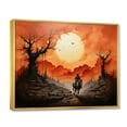 thumbnail image 2 of Designart "Into The Cowboy Riding wall art II" Cowboys Floater Framed Wall Art Living Room, 2 of 7