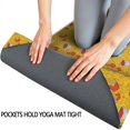 thumbnail image 3 of 74x26 Inch Yoga Towel, Sweat Absorbent Non-Slip Mat for Hot Yoga, Pilates & Fitness,French Fries Fry Box Bright Yellow Tiny Grid Pattern, 3 of 5