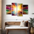 thumbnail image 3 of Elephant Stock Light Abstract Wall Art - Horizontal Multi Panel Canvas - Living Room Wall Decor - Abstract Multi Panel - Orange And Green Decor - 52" x 32", 3 of 8